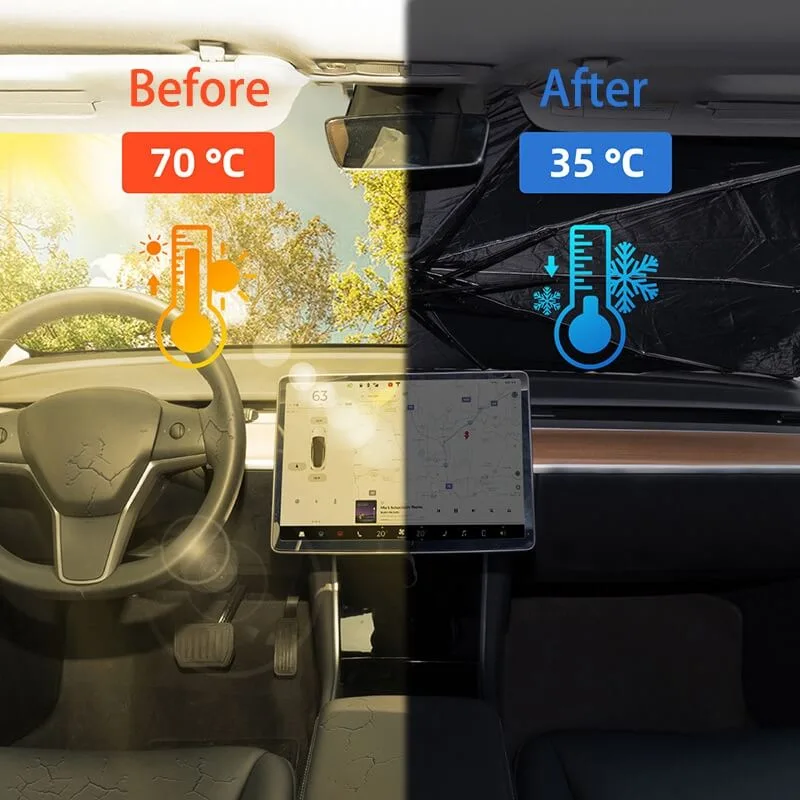 Car Windshield Sunshade Umbrella Foldable Car Sun Visor for BYD Car All Model - Image 4