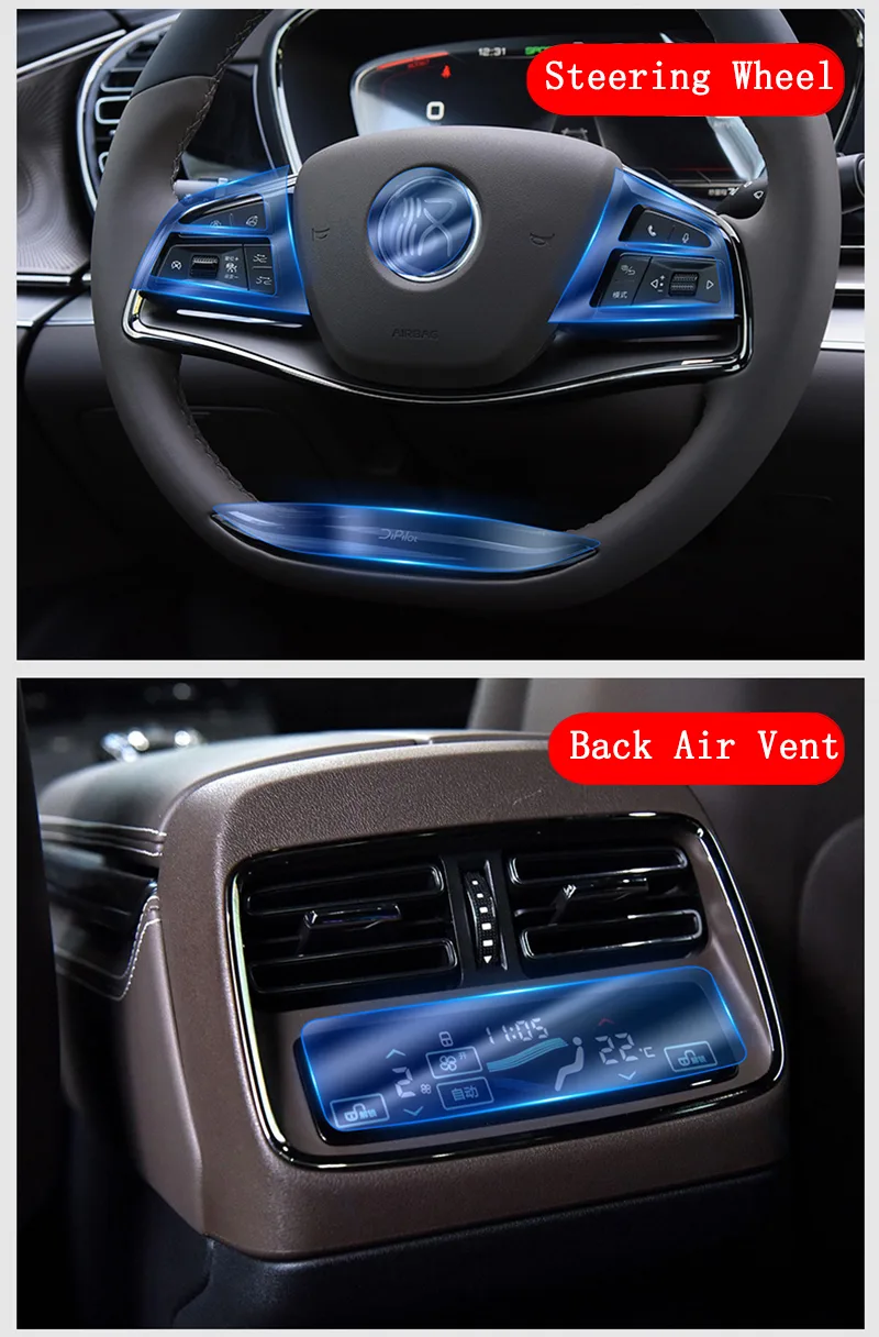 Car Tempered Glass Film For Byd Han Center Control Touchscreen Navigation Screen Protector Accessories Decoration - Image 6