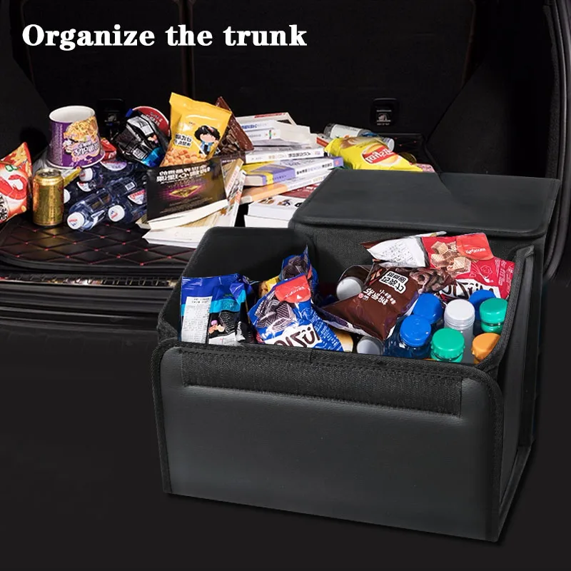 Car Trunk Foldable Storage Box Trip Leather Organizer Bag for BYD Atto 3 - Image 3