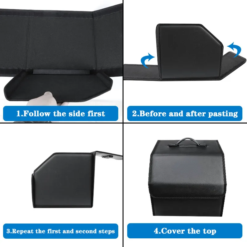 Car Trunk Foldable Storage Box Trip Leather Organizer Bag for BYD Atto 3 - Image 8