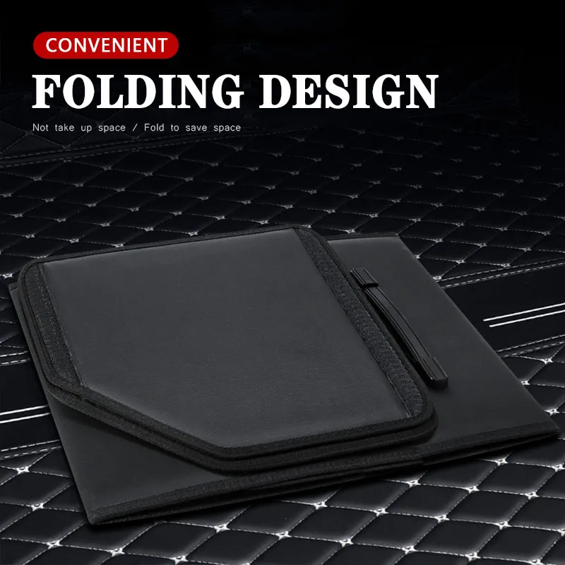Car Trunk Foldable Storage Box Trip Leather Organizer Bag for BYD Atto 3 - Image 4
