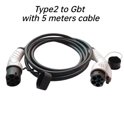 32A 7.4KW 22KW Type2 to GB/T EV Charging Cable 5 Meters for BYD Car