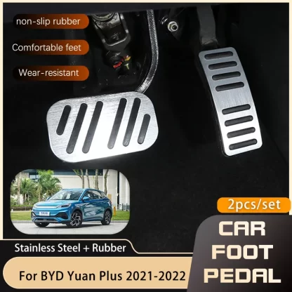 Gas Brake Pedal Cover Set Accelerator Pedal Cover Brake Pedal Foot Pedals Pads Compatible with BYD Atto 3