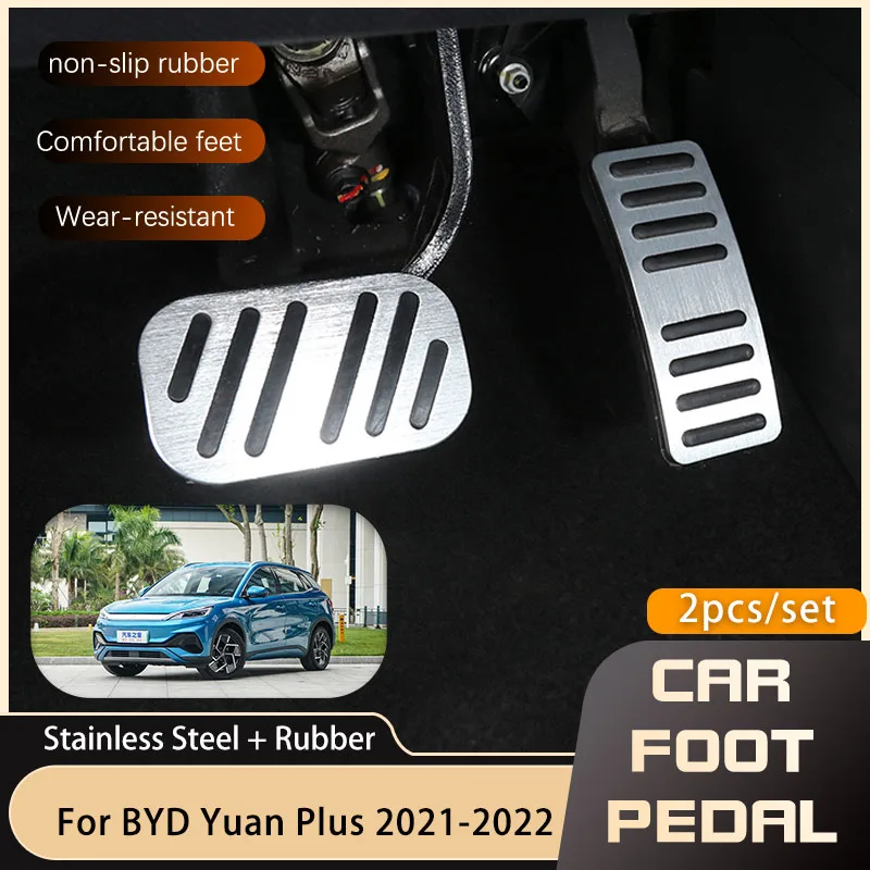 Gas Brake Pedal Cover Set Accelerator Pedal Cover Brake Pedal Foot Pedals Pads Compatible with BYD Atto 3