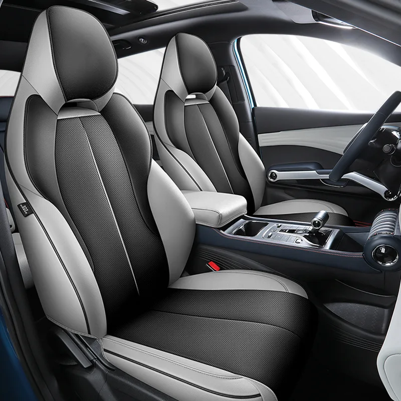 Car Seat Cover Full Set, Bucket Seat Covers for 5 Seats, Nappa Leather Seat Covers for BYD Yuan Plus Atto 3 EV 2022