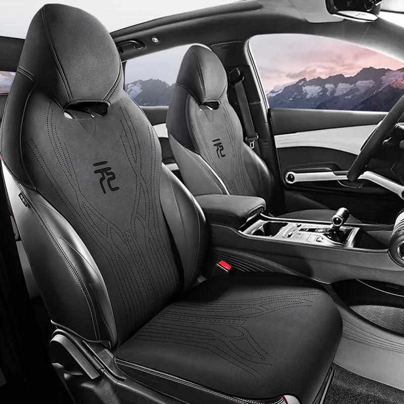 Breathable Suede Car Seat Cover Car Seat Cushion Full Sets for BYD Atto3