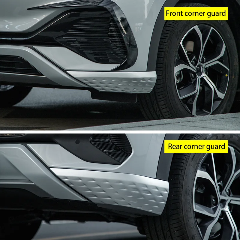 4Pcs Car Corner Protecor ABS Strip Stickers for BYD Atto 3 2022 Car Front Rear Bumper Strip Lip - Image 6