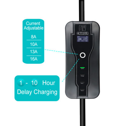 Portable EV Charger, 5M Wallbox 16A 3.6KW Adjustable Current Charger – Bild 3