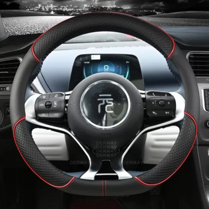 BYD Atto3 Dolphin Steering Wheel Covers Microfiber Leather Sport D Shape Car Steering Wheel Cover BYD Accessories – Bild 3