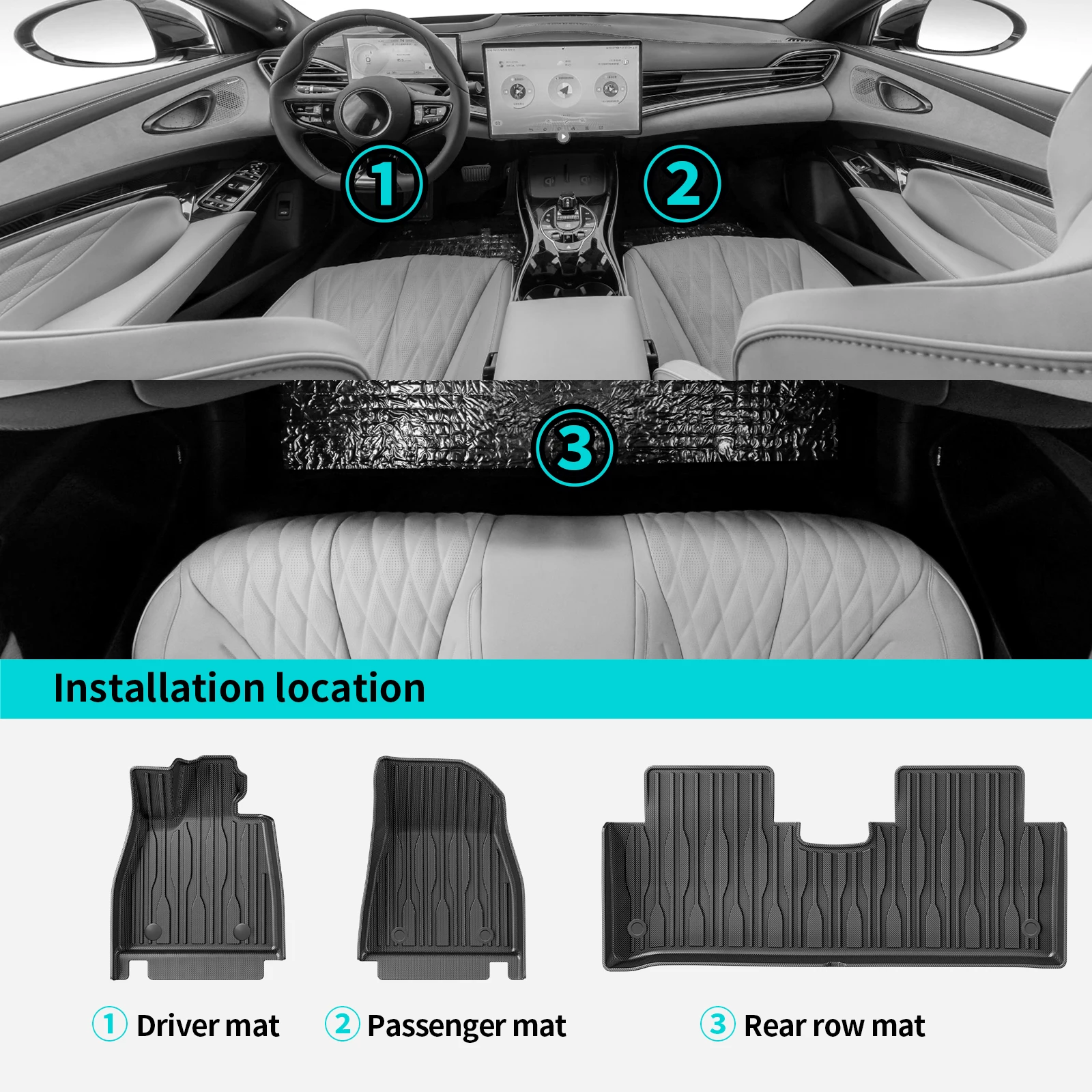 BYD Seal EV / DMI 3D TPE Car Floor Mats