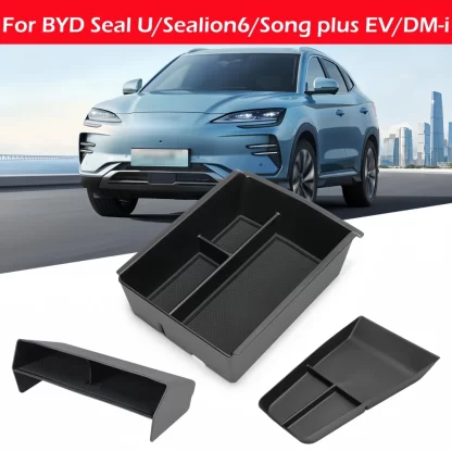 Armrest Storage Box Cup Holder for BYD Seal U Sealion 6 Song Plus Champion Edition 2023 2024 2025